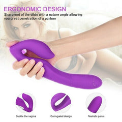 9 Speed Strapless Strap-On Dildo Double End Vibrator Remote Control