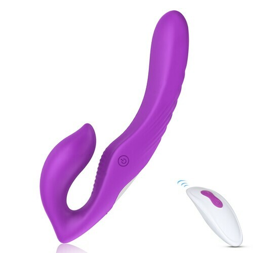 9 Speed Strapless Strap-On Dildo Double End Vibrator Remote Control