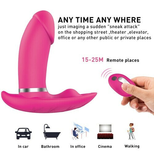 Double Motors Remote Control Wearable Vibrator USB Rechargeable