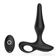 10 Vibration Cock Ring Remote Control Butt Plug