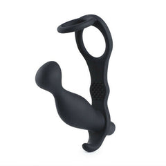 Cock Ring Equipped Wavy Prostate Stimulator