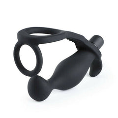 Cock Ring Equipped Wavy Prostate Stimulator