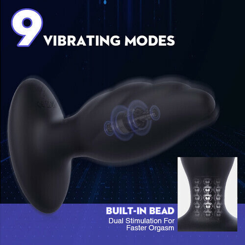 Large Size 9 Vibration Anal Vibrator Butt Plug