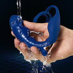 Blue Wing Head Spinning Bead Vibrating Prostate Massager