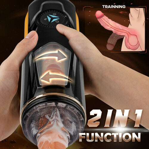 Dylan Vulva Mouth 5 Thrusting Rotating 2 in 1 Automatic Masturbation Cup