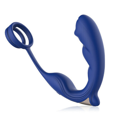 Blue Wing Head Spinning Bead Vibrating Prostate Massager