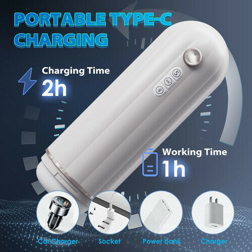 Bluetooth 10 Thrusting Vibration Heating Stepless Adjusting Male Masturbator