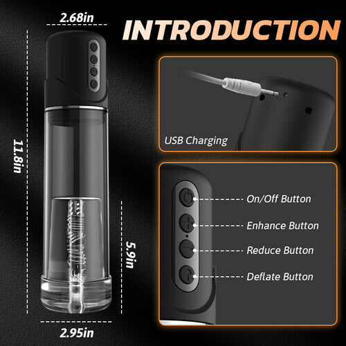 Electric 2 Modes 6 Levels Vacuum Suction Penis Enlargement Pump